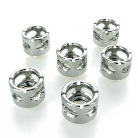 OPEN BOX - Monsoon G1/4" to 1/2" ID, 5/8" OD Free Center Hardline Compression Fitting, Chrome, 6-pack