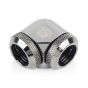 Bitspower Dual Enhance Multi-Link Adapter Fitting for 14mm OD Rigid Tubing, 90 Degree Angle