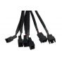 phobya-y-cable-3-pin-to-6x-3-pin-60cm-sleeved-black-0430ph011501on (Alt1 Image)
