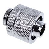 Alphacool Eiszapfen G1/4" to 10mm ID, 16mm OD Compression Fitting for Soft Tubing, Chrome