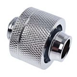 Alphacool Eiszapfen G1/4" to 13mm ID, 19mm OD Compression Fitting for Soft Tubing, Chrome