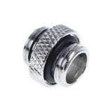 Alphacool Eiszapfen Double Nippel G1/4" Thread to G1/4" Thread Adapter Fitting, Chrome