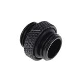 Alphacool Eiszapfen Double Nippel G1/4" Thread to G1/4" Thread Adapter Fitting, Deep Black