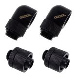 Alphacool Eiszapfen G1/4" to 10mm ID, 16mm OD Compression Fitting and 90 Degree Rotary Fitting Set