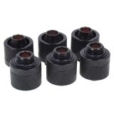 Alphacool HF 16/10 G1/4" Compression Fitting, Deep Black, 6-pack