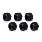 Alphacool Apex Grip HardTube Fitting, 16mm OD, Black, 6-pack