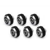 Alphacool Apex Grip SoftTube Fitting, 16/10mm, Chrome, 6-pack