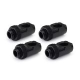 Alphacool Apex Grip 90 Degree OT/IT G1/4" Rotatable Adapter Fitting, Black, 4-pack