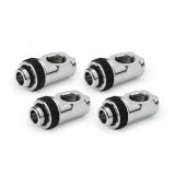 Alphacool Apex Grip 90 Degree OT/IT G1/4" Rotatable Adapter Fitting, Chrome, 4-pack