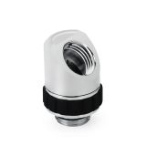 Alphacool Apex Grip 45 Degree OT/IT G1/4" Rotatable Adapter Fitting, Chrome