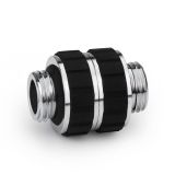 Alphacool Apex Grip Double Nipple OT/OT Rotary G1/4" Fitting, Chrome