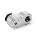 Alphacool Apex Grip Offset 27mm 2x 90 Degree OT/IT G1/4" Rotatable Fitting, Chrome