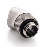 Bitspower G1/4" Male to Female Extender Fitting, 45 Degree Rotary, Black Sparkle