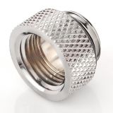 Bitspower G1/4" Male to Female Extender Fitting, 7.5mm, Silver Shining