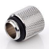 Bitspower G1/4" Male to Female Extender Fitting, 15mm, Silver Shining