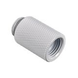 Bitspower G1/4" Male to Female Extender Fitting, 25mm, Deluxe White