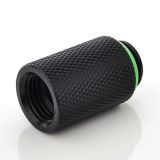 Bitspower G1/4" Male to Female Extender Fitting, 25mm, Matte Black