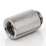 Bitspower G1/4" Male to Female Extender Fitting, 25mm, Silver Shining