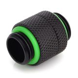 Bitspower G1/4" Male to Male Extender Fitting (14mm), Rotary, Matte Black