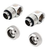 Bitspower G1/4" to Enhance Multi-Link Fitting for 16mm OD and 90 Degree Rotary Extender Fitting Bundle