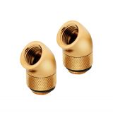 Corsair Hydro X Series 45 Degree Rotary Adapter, Gold, 2-pack