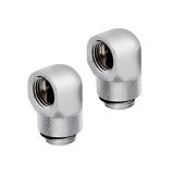 Corsair Hydro X Series 90 Degree Rotary Adapter, Chrome, 2-pack