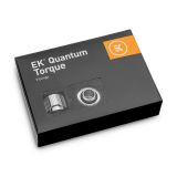 EKWB EK-Quantum Torque STC-10/16 Compression Fitting for Soft Tubing, 10/16mm (3/8" ID, 5/8" OD), Nickel, 6-pack