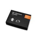 EKWB EK-Quantum Torque STC-12/16 Compression Fitting for Soft Tubing, 12/16mm (7/16" ID, 5/8" OD), Satin Titanium, 6-pack