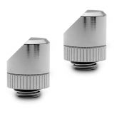 EKWB EK-Torque 45 Degree Angled Rotary Fitting, Nickel, 2-pack