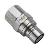 Koolance QD3 Male Quick Disconnect No-Spill Coupling, Compression for 10mm x 13mm (3/8in x 1/2in), Nickel