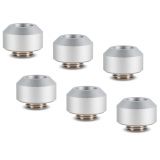 Optimus Hardline Fitting - 12mm, Satin Silver, 6-pack