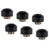 Optimus Hardline Fitting - 12mm, Satin Black, 6-pack