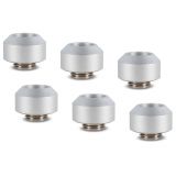 Optimus Hardline Fitting - 1/2", Satin Silver, 6-pack