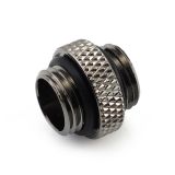 XSPC G1/4" 5mm Male to Male Fitting, Black Chrome