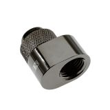 XSPC G1/4" Rotary 7mm Offset Adapter Fitting, Black Chrome