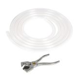 Alphacool Alphatube HF Tubing (10mm ID, 16mm OD) and Aluminum Flexible Tubing Cutter Bundle, 3 meter, Ultra Clear
