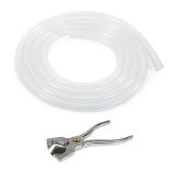 Alphacool Alphatube HF Tubing (13mm ID, 19mm OD) and Aluminum Flexible Tubing Cutter Bundle, 3 meter, Ultra Clear