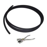 Alphacool AlphaTube TPV Tubing (12.7mm OD/7.6mm ID) and Aluminum Flexible Tubing Cutter Bundle,3.3 meter, Matt Black