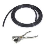 Alphacool EPDM Flexible Tubing (10mm ID, 13mm OD) and Aluminum Flexible Tubing Cutter Bundle, 3 meter, Black