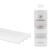 EKWB EK-Loop 14mm OD Acrylic Hard Tube (500mm x4) and EK-Cryofuel Clear Premix Coolant (1000mL) Bundle