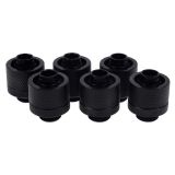 Alphacool Eiszapfen G1/4" to 10mm ID, 16mm OD Compression Fitting for Soft Tubing, 6-pack