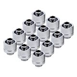 Alphacool Eiszapfen G1/4" to 10mm ID, 16mm OD Compression Fitting for Soft Tubing, 12-pack