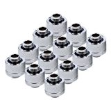 Alphacool Eiszapfen G1/4" to 13mm ID, 19mm OD Compression Fitting for Soft Tubing, 12-pack
