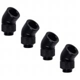 Alphacool Eiszapfen G1/4" Male to Female Extender, 45 Degree Rotary, 4-pack