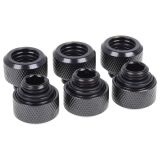 Alphacool Eiszapfen G1/4" HardTube Compression Fitting for Plexi (Acrylic) / Brass Hard Tubes, 13mm OD, 6-pack