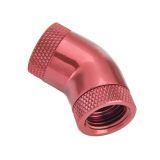 Bitspower G1/4" Female to Female Extender Fitting, 45 Degree Dual Rotary, Deep Blood Red