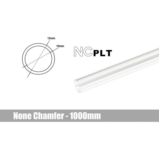 Bitspower None Chamfer PETG Link Tube, 12mm OD, 1000mm