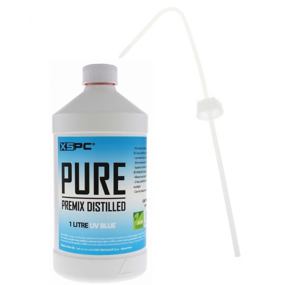 XSPC PURE Premix Distilled PC Coolant (1000mL) with Filling Cap/Straw Bundle