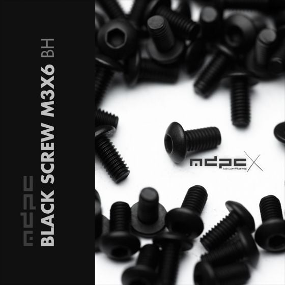 mdpc-x-black-m3x6-screws-50-pack-0470mp010101on