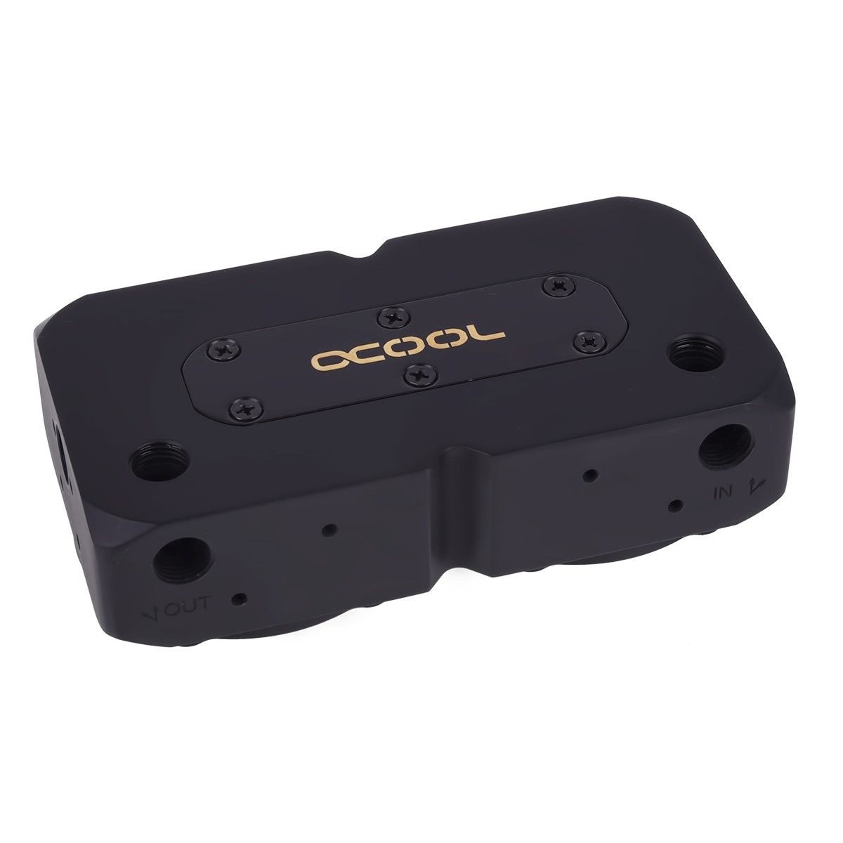 Alphacool Eisdecke Dual D5 Pump Top, Brass, Deep Black